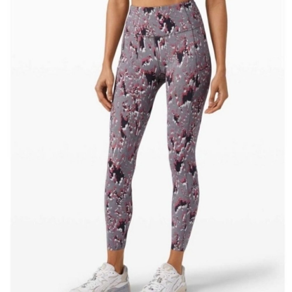 Lululemon Fast and Free high rise floral Flux tight